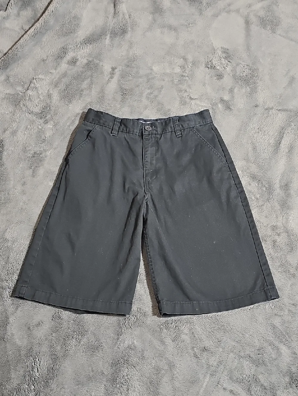 Old Navy Surplus Co. Black Cotton Shorts Boys Size 14 Regular Adjustable Waist